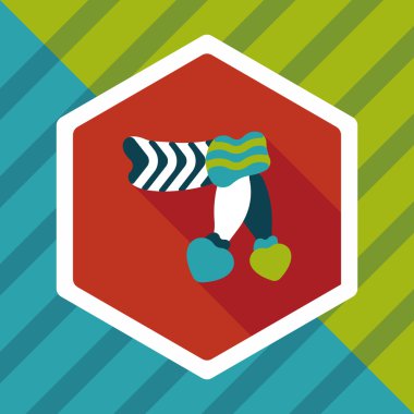 Uzun Gölge, eps10 ile Sevgililer günü eşarp düz simgesi