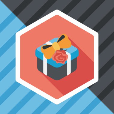 Uzun Gölge, eps10 Sevgililer günü hediyesi düz simgesiyle