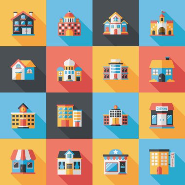 Bina ve mağaza Icons set