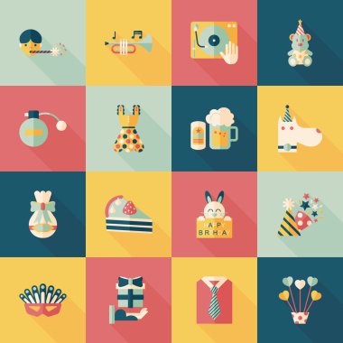 Kutlama ve doğum günü Icons set