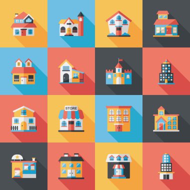 Bina ve mağaza Icons set