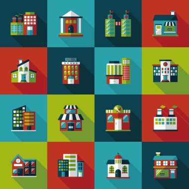 Bina ve mağaza Icons set