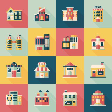 Bina ve mağaza Icons set