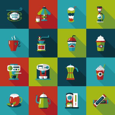 Kahve ve çay ikonu seti