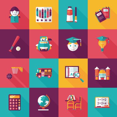 okul ve eğitim Icons set