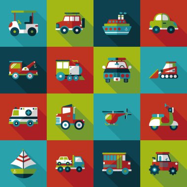 Ulaşım ve araç Icons set