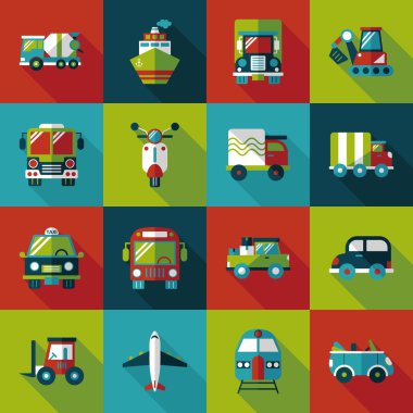 Ulaşım ve araç Icons set