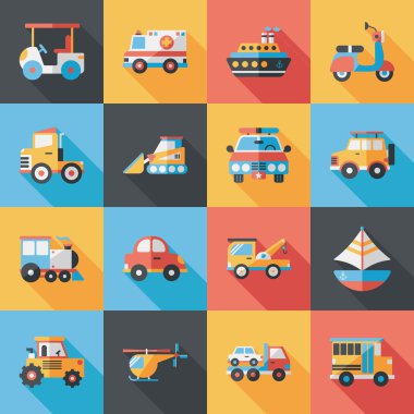 Ulaşım ve araç Icons set