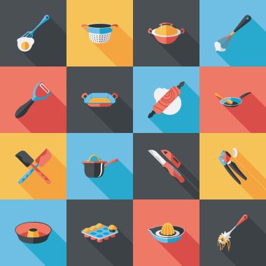 Mutfak ve pişirme simgeleri ayarlamak