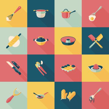 Mutfak ve pişirme simgeleri ayarlamak