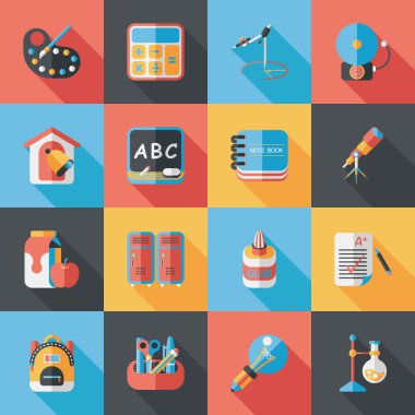 okul ve eğitim Icons set