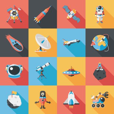 Uzay ve astronomi Icons set