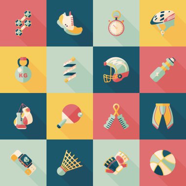 spor ve fitness simgeleri ayarlandı