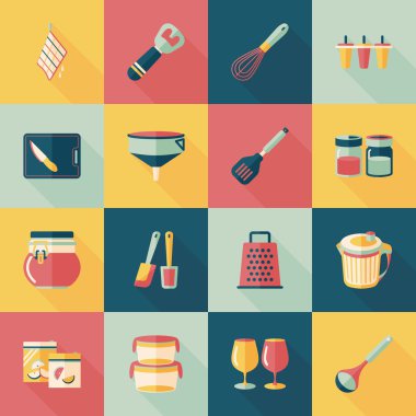 Mutfak ve pişirme simgeleri ayarlamak