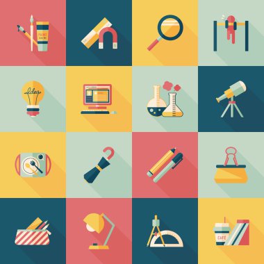 okul ve eğitim Icons set