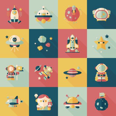Uzay ve asyronomy Icons set