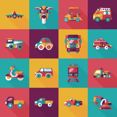 Ulaşım ve araç Icons set