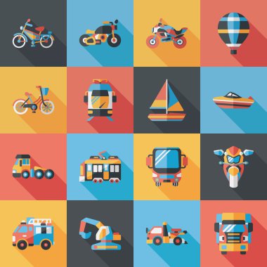 Ulaşım ve araç Icons set