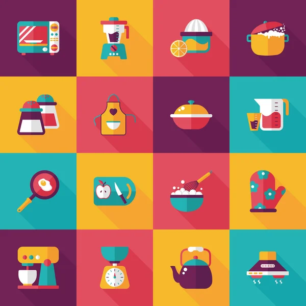 Ensemble d'icônes cuisine et cuisine — Image vectorielle