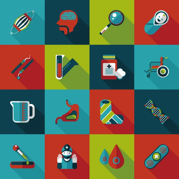 Hospital and health icons set — Stock Vector