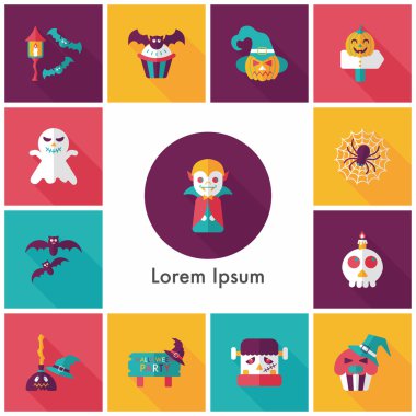 Mutlu Cadılar Bayramı partisi Icons set
