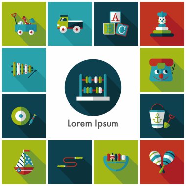 Çocuk oyuncak Icons set