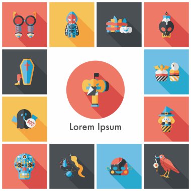 Mutlu Cadılar Bayramı partisi Icons set