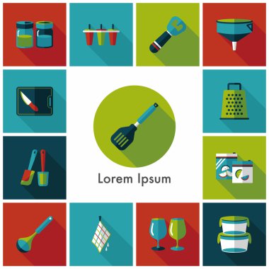 Mutfak ve pişirme simgeleri ayarlamak