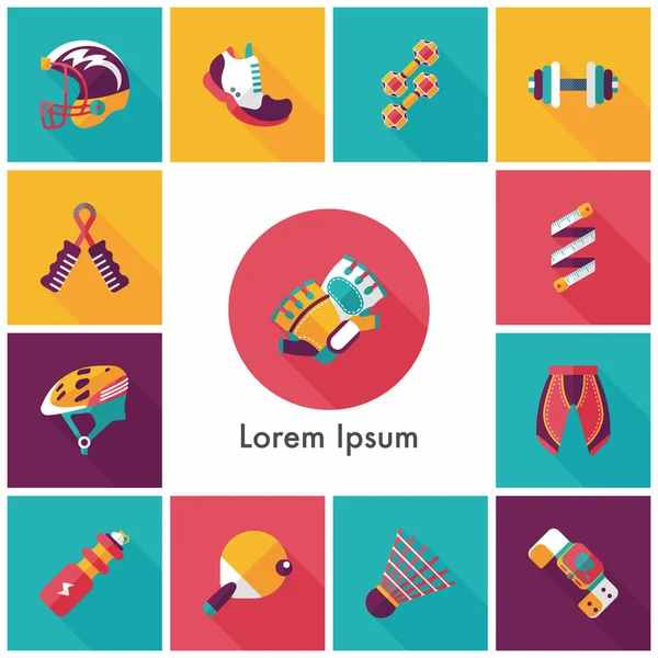 Sport and fitness icons set — Stock Vector