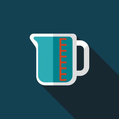 uzun gölge ile tüp düz simgesi