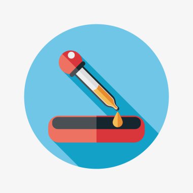 Damlalık ile uzun gölge düz simgesi