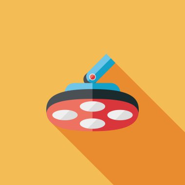 Ameliyathane uzun gölge ışık düz simgesi