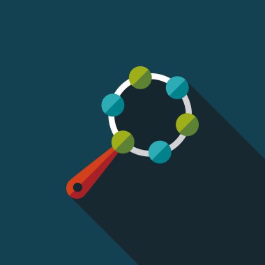 Bebek çıngırağı uzun gölge, eps 10 düz simgesiyle