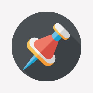 Uzun Gölge, eps10 ile itme PIN düz simgesi