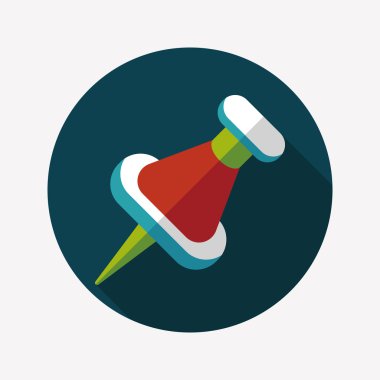 Uzun Gölge, eps10 ile itme PIN düz simgesi