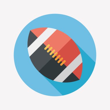 Amerikan futbolu uzun gölge, eps10 düz simgesi