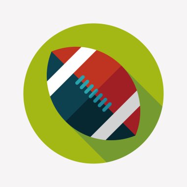 Amerikan futbolu uzun gölge, eps10 düz simgesi