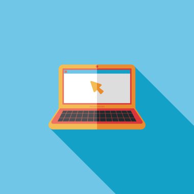 Uzun Gölge, eps10 ile dizüstü düz simgesi