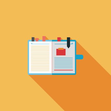 Uzun Gölge, eps10 ile dizüstü düz simgesi