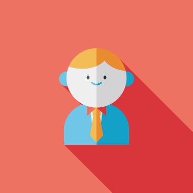 Uzun Gölge, eps10 ile işadamı düz simgesi