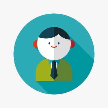 Uzun Gölge, eps10 ile işadamı düz simgesi