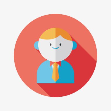 Uzun Gölge, eps10 ile işadamı düz simgesi