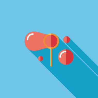 Uzun Gölge, eps10 ile baloncuklar düz simgesi