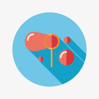 Uzun Gölge, eps10 ile baloncuklar düz simgesi