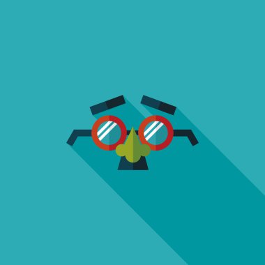 Uzun Gölge, eps10 ile parti maskesi düz simgesi