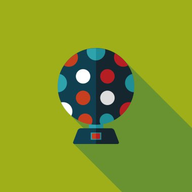 disko ışıkları düz simgesi ile uzun gölge, eps10