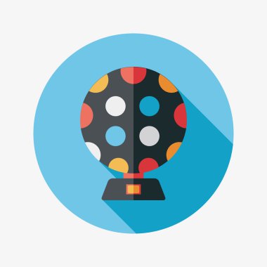 disko ışıkları düz simgesi ile uzun gölge, eps10