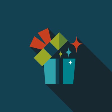 Uzun Gölge, eps10 hediye düz simgesi