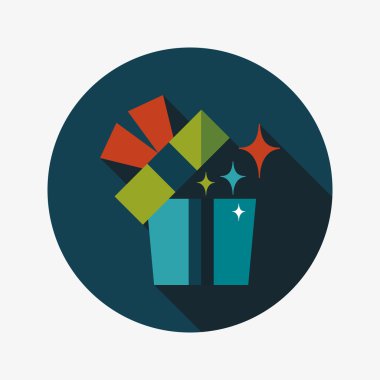 Uzun Gölge, eps10 hediye düz simgesi