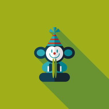 Uzun Gölge, eps10 ile maymun oyuncak düz simgesi